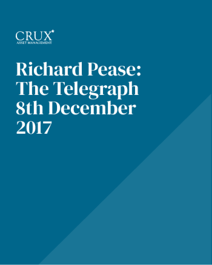 Richard Pease: The Telegraph 8th December 2017